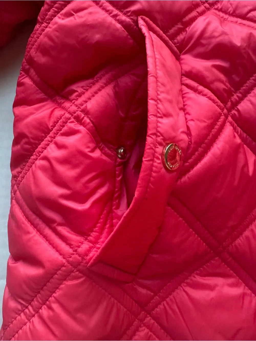 Kate Spade New Water Resistant Quilted Jacket with Removable Hood size XL NWT